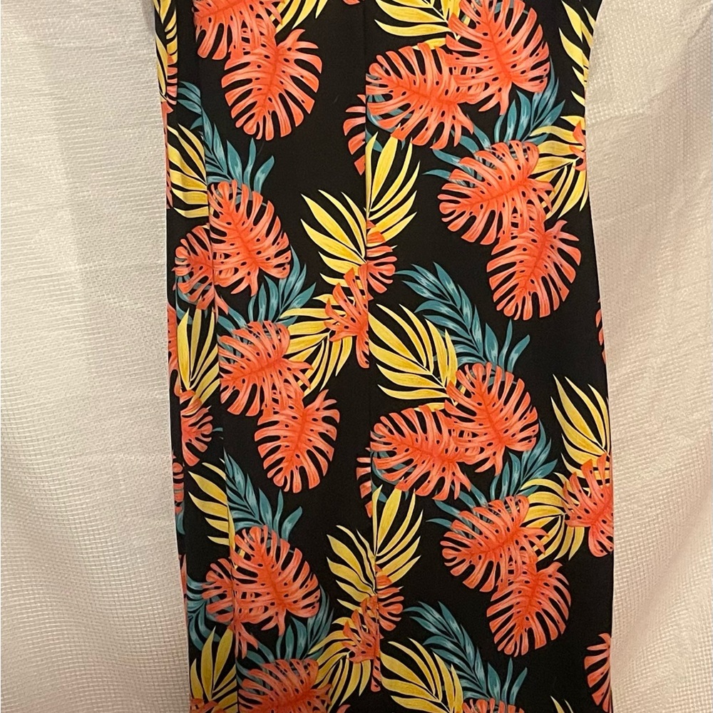 Love Nation Orange and Yellow Midi Pencil Skirt Resort Wear
